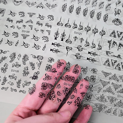 Kreative Nagelkunst Aufkleber Sammlung
