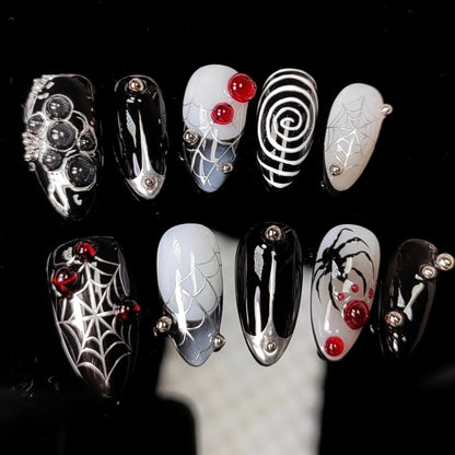 Gothic-Themen Press-On Nagelkunst