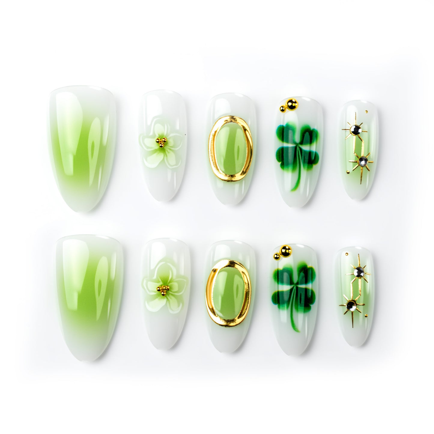 Floral Artikulierte Druck-on Nagel Set Brehn