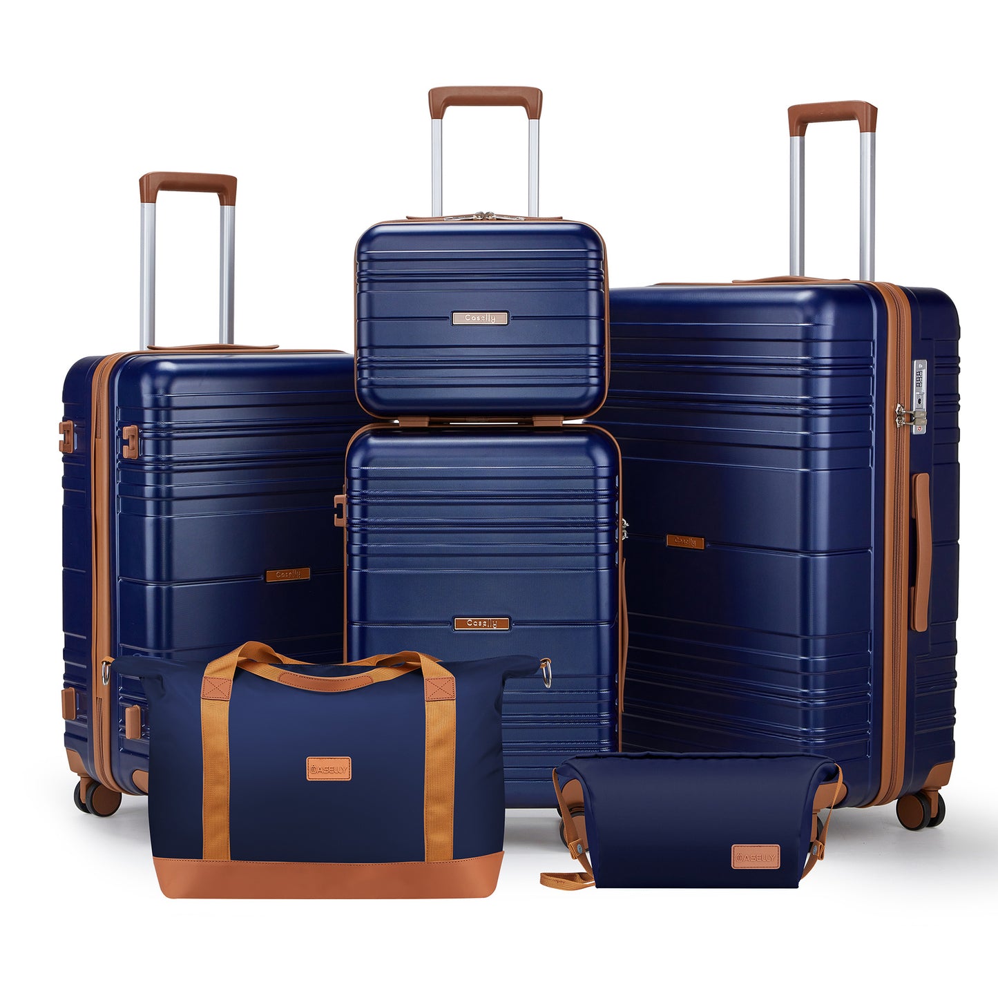 Unisex Vielseitiges Erweitertes Hartschalen-Reisegepäckset Brehn