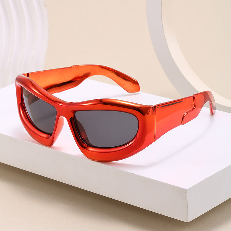 Damen Sportliche Sonnenbrille mit robustem, geometrischem Rahmendesign Brehn