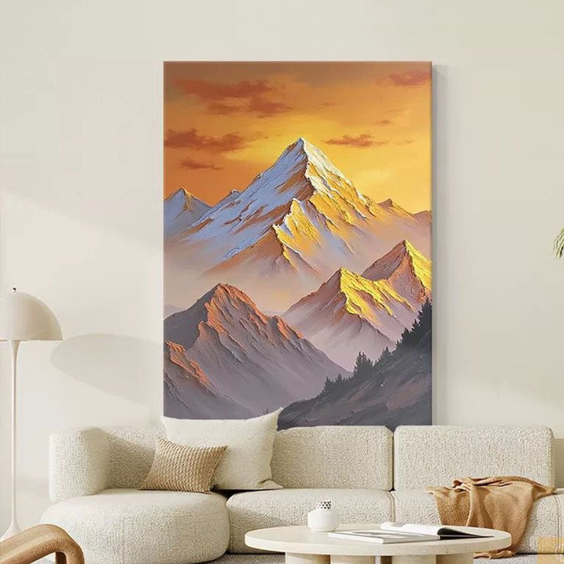 Künstlerische Berglandschaft Leinwandkunstwerk
