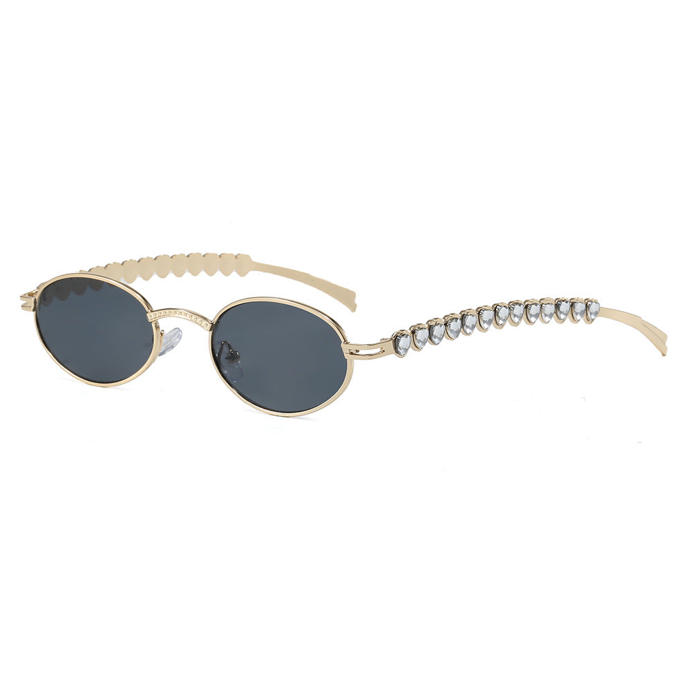 Modische Sonnenbrille mit Ovalem Rahmen und Luxuriösem Akzent Brehn
