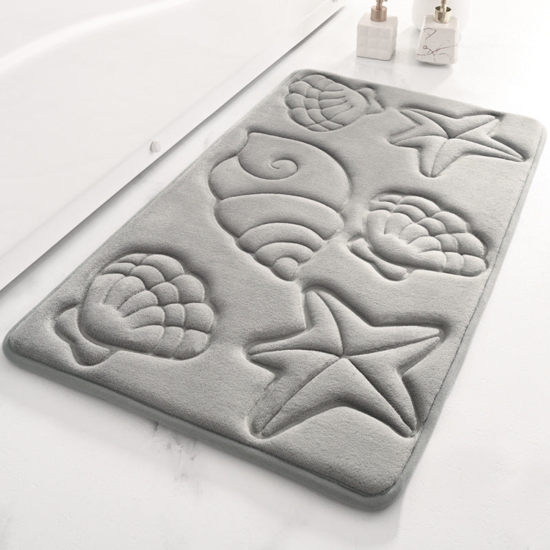 Küstenmotiv Muschel Design Badezimmerteppich Brehn