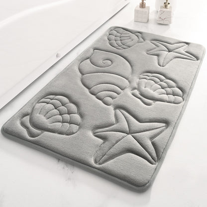 Küstenmotiv Muschel Design Badezimmerteppich Brehn
