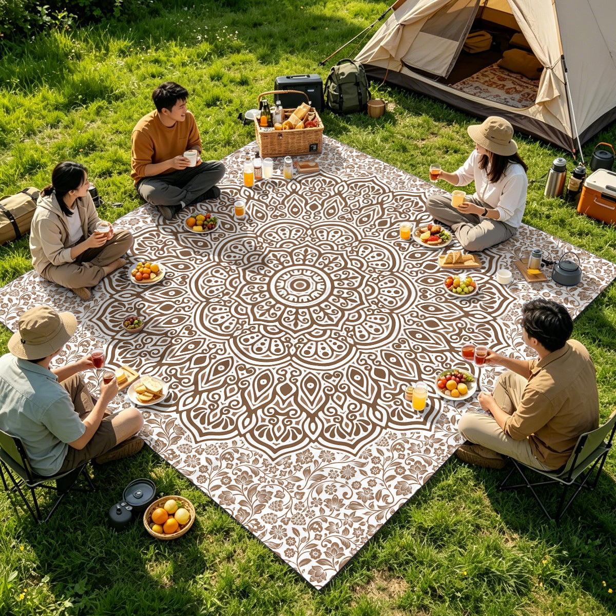 Mandala Design Strandmatte Brehn