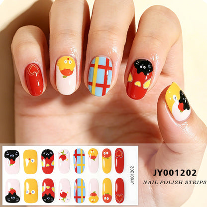 Verschnörkelte bedruckte Nagellackstreifen