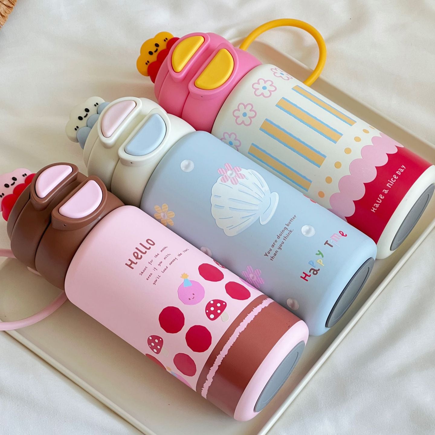 Damen Trinkflasche mit innovativem Deckel Brehn