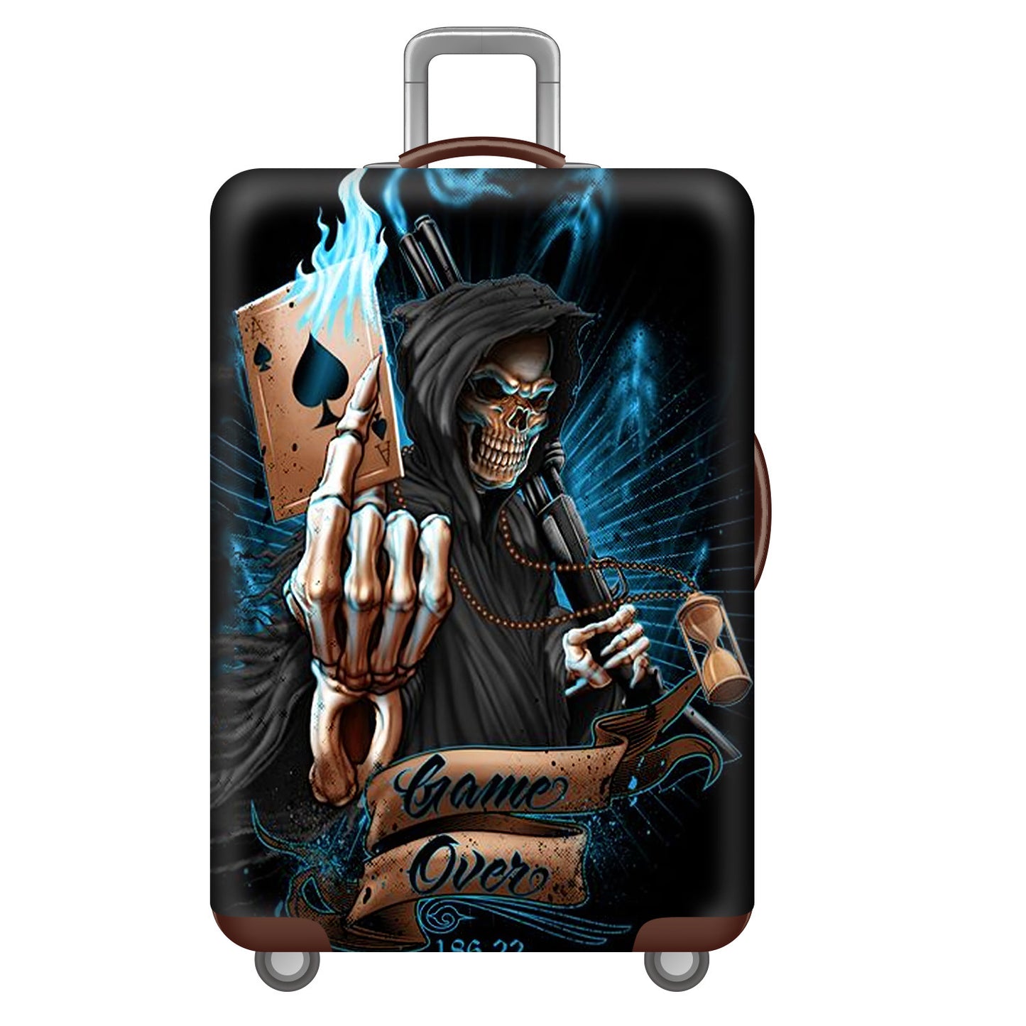 Herren Hartschalenkoffer mit einzigartigem Totenkopfdesign Brehn