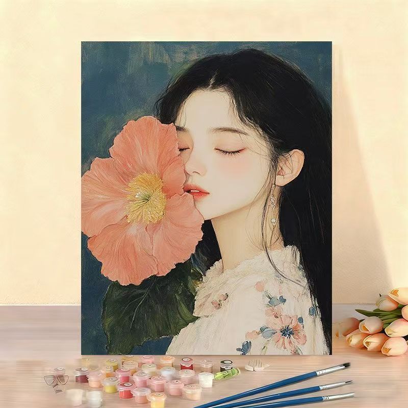 DIY Floral Portrait Malen nach Zahlen Set Brehn