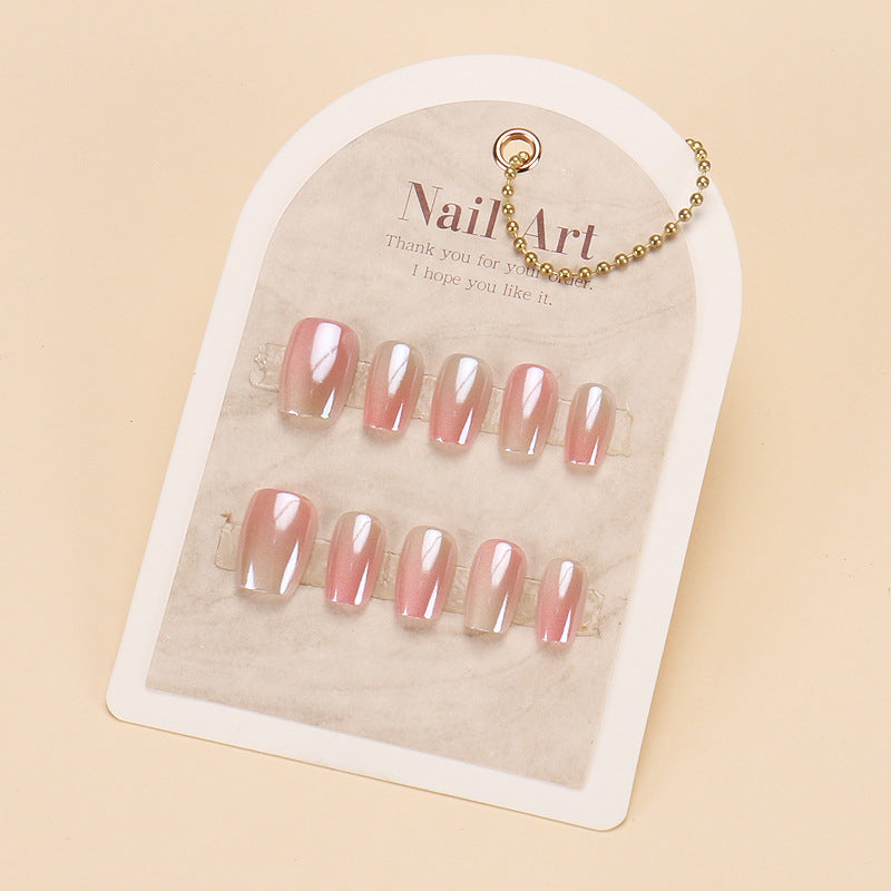 Premium Glossy Press-On Nail Set mit Farbverlauf-Finish Brehn