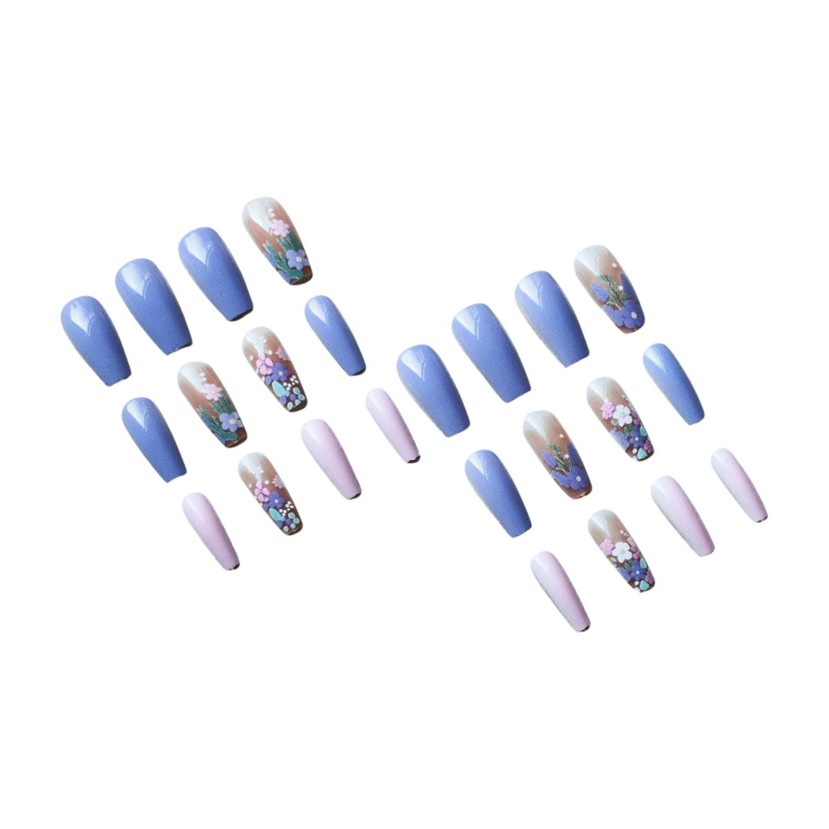 Künstlerisches Florales Nageldesign-Set