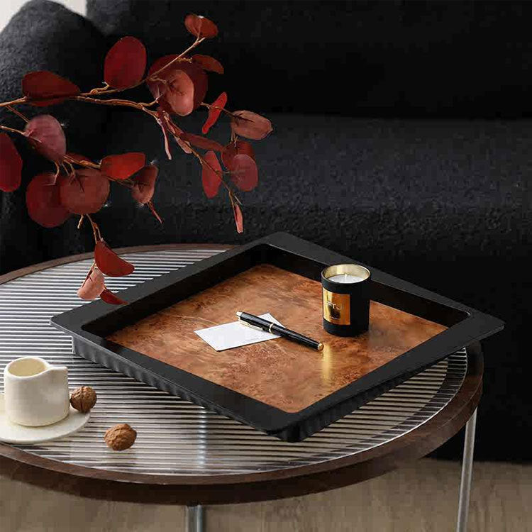 Stylische quadratische dekorative Servierplatte