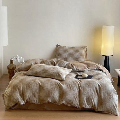 Luxuriöses Baumwoll-Bettwäsche-Set mit abstraktem Floralem Druck und Wendefunktion
