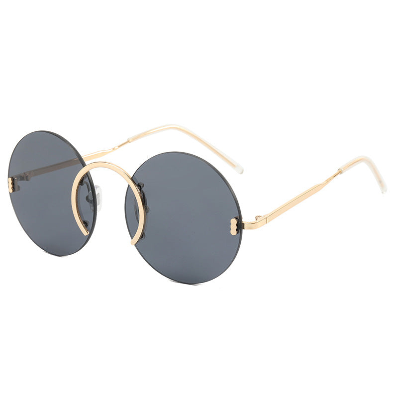 Damen modische runde Sonnenbrille mit innovativem Metallrahmen Brehn