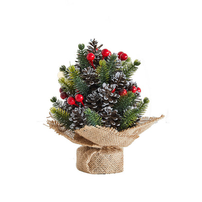 Künstlicher schneebedeckter Kieferntischschmuck