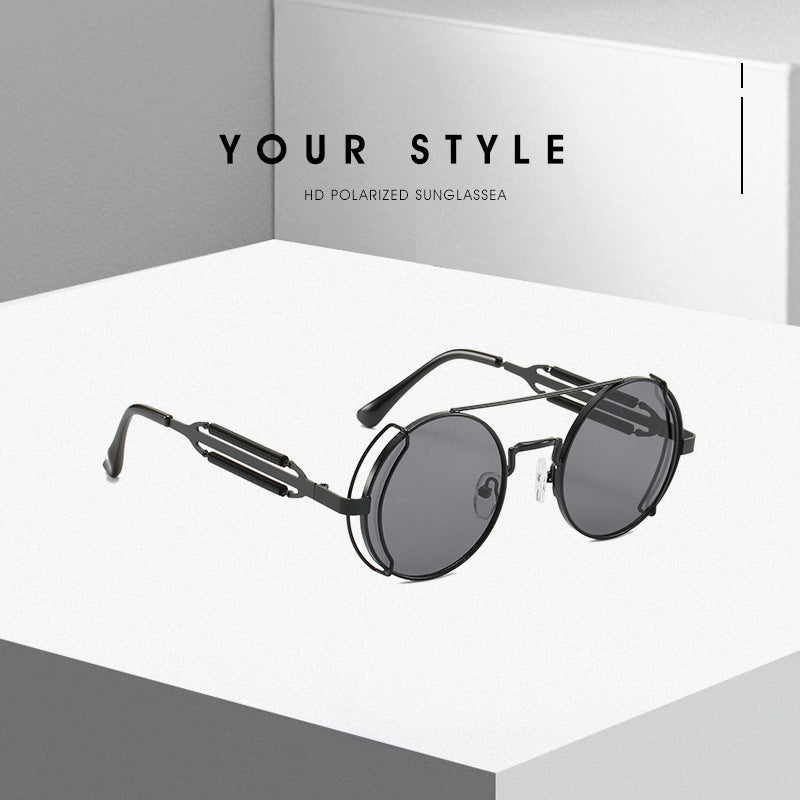 Damen modische Vintage-Sonnenbrille mit innovativem Drahtdesign Brehn