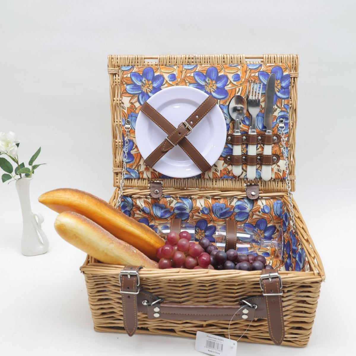 Damen Picknickkorb mit umfangreicher Ausstattungsoption und stilvollem Innenfutter Brehn