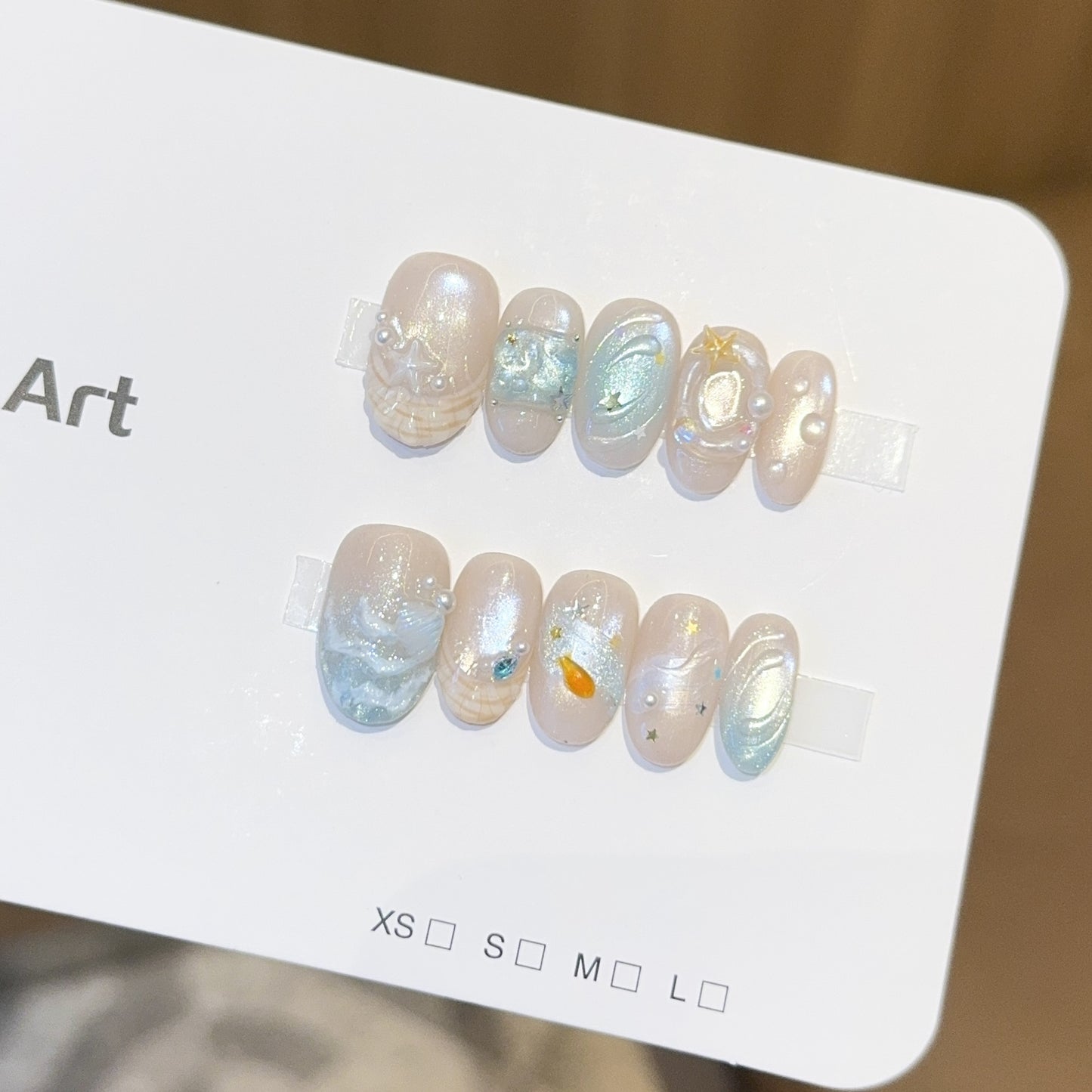 Kunstnagel Set mit Maritimem Design Brehn