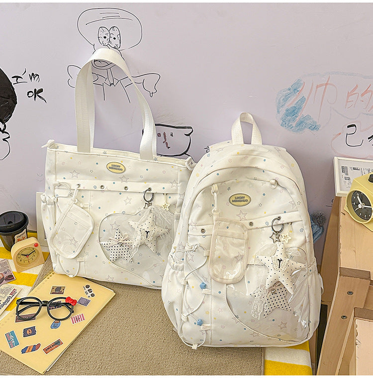 Mehrzweck-Schulrucksack mit Sternverzierung