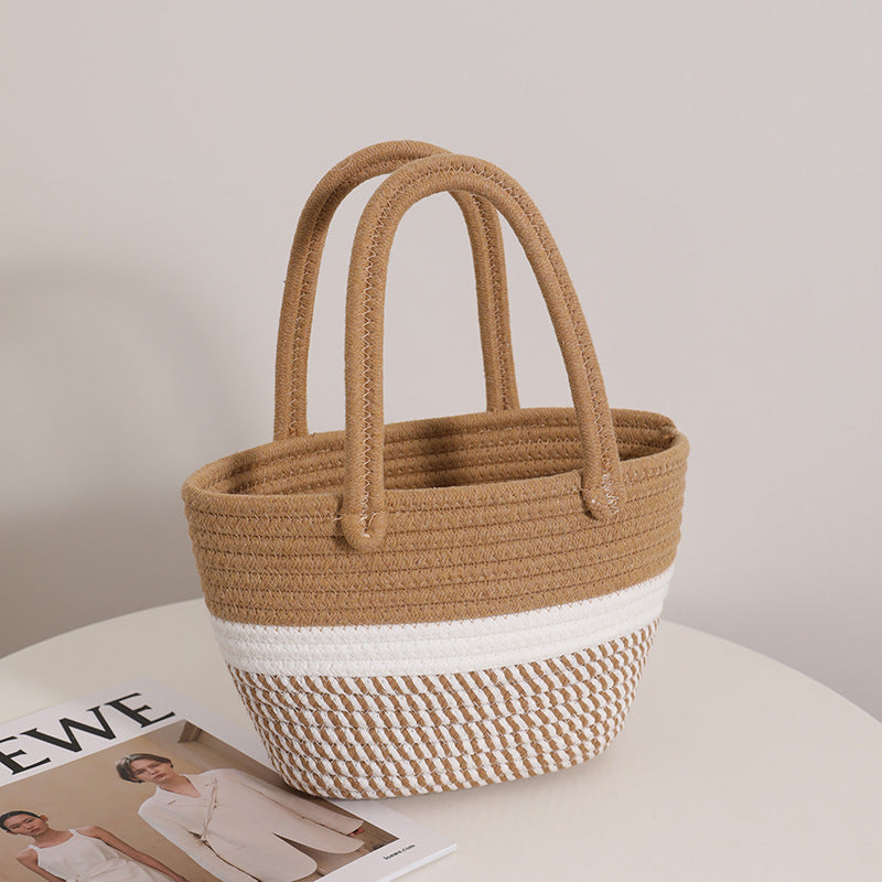 Damen Modische Strandtasche aus geflochtenem Damenmaterial Brehn
