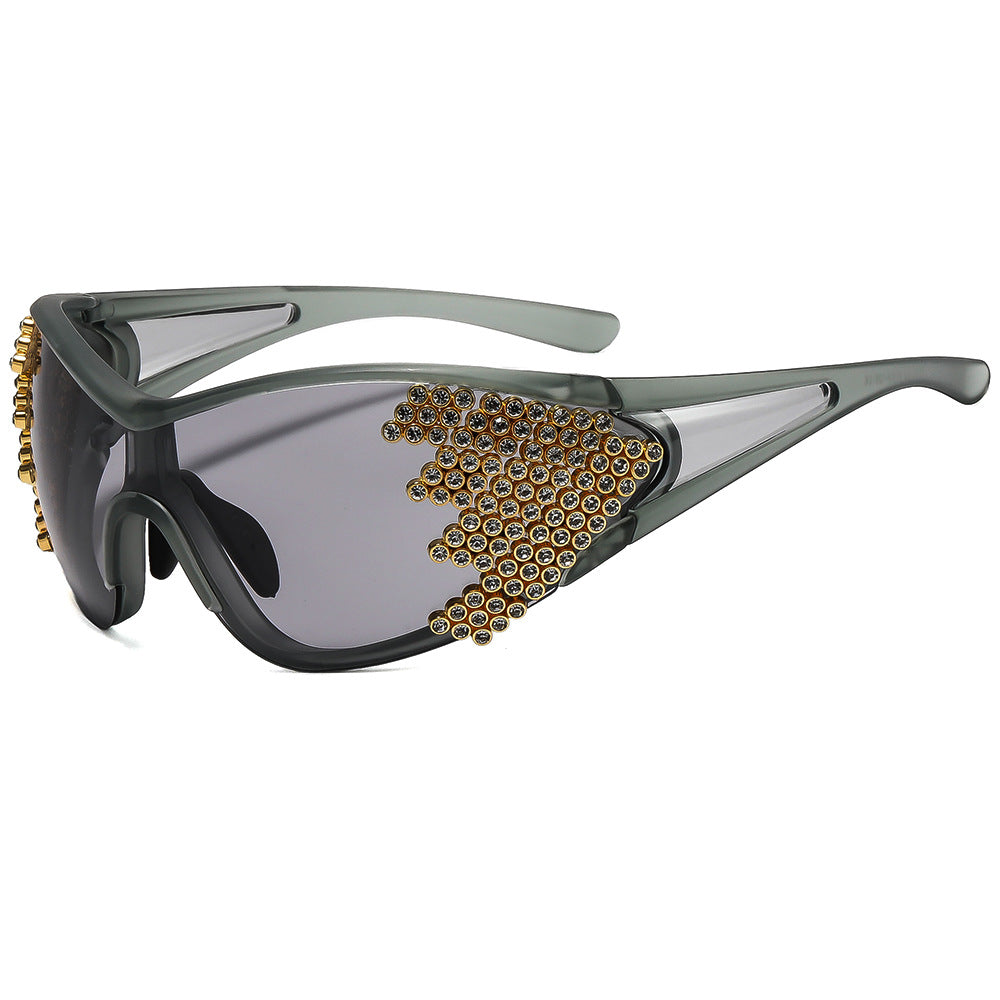 Damen Sportliche Sonnenbrille mit funkelndem Dekor Brehn
