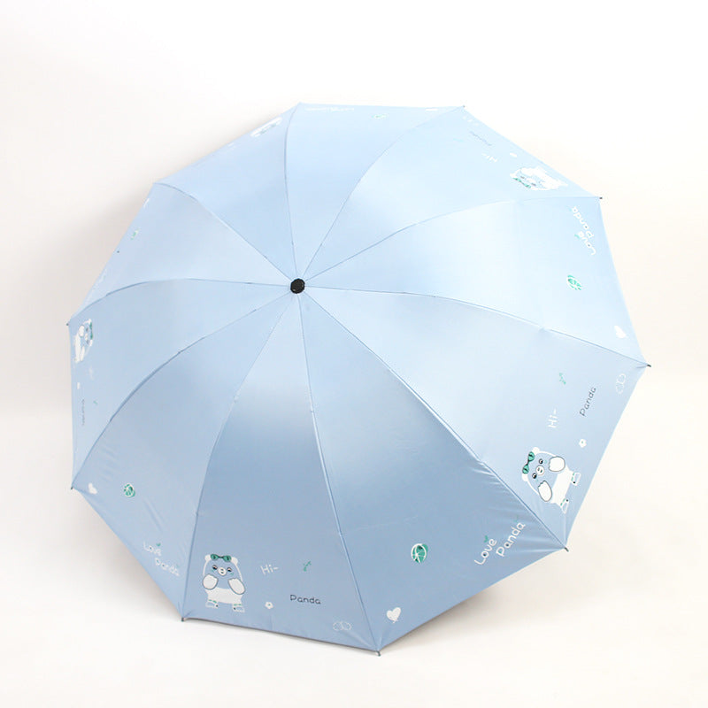 Damen Faltbarer Regenschirm mit niedlichem Panda-Motiv Brehn