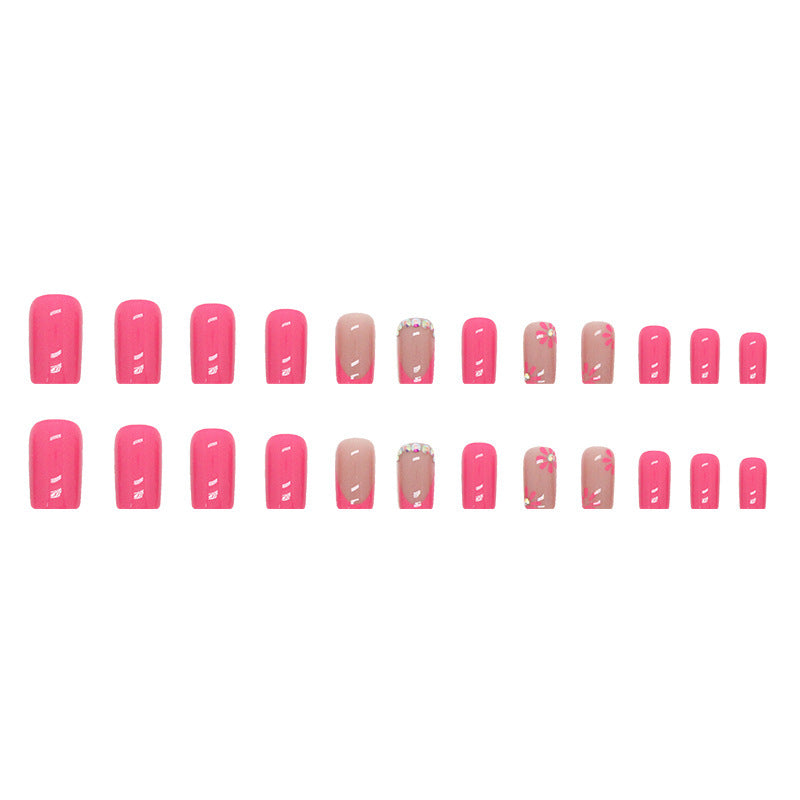 Künstlerische florale Press-On-Nageldesigns Brehn