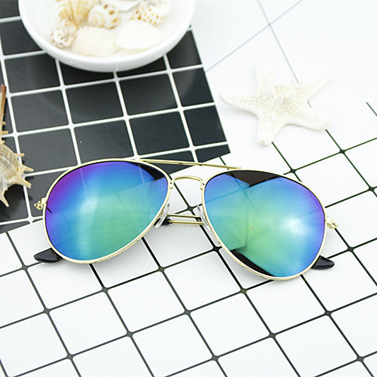 Damen moderne Piloten-Sonnenbrille mit farbverlaufendem Linsen-Design Brehn