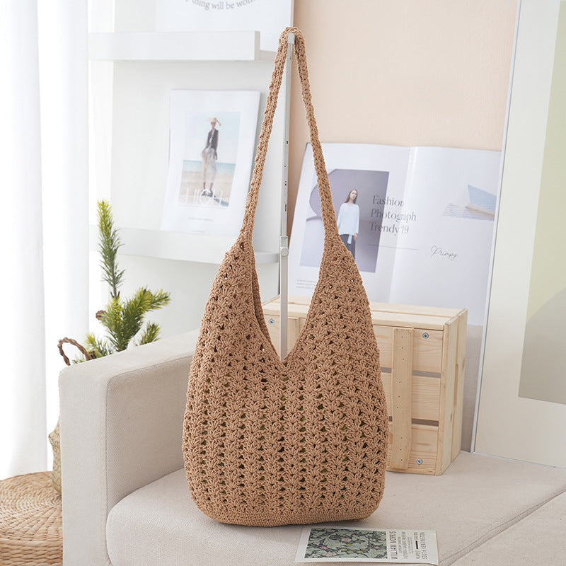 Handgefertigte Netz Schultertasche Brehn