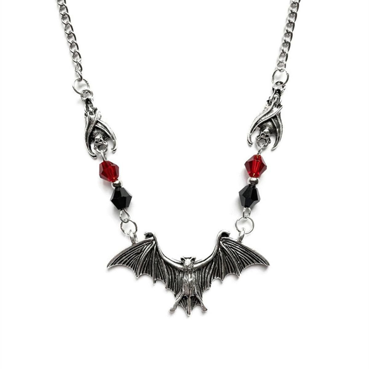 Gothic Fledermaus-inspiriertes Anhänger-Neklace Brehn