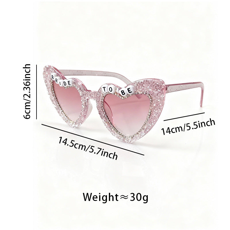 Rhinestone-beschmückte Herz-Sonnenbrille Brehn