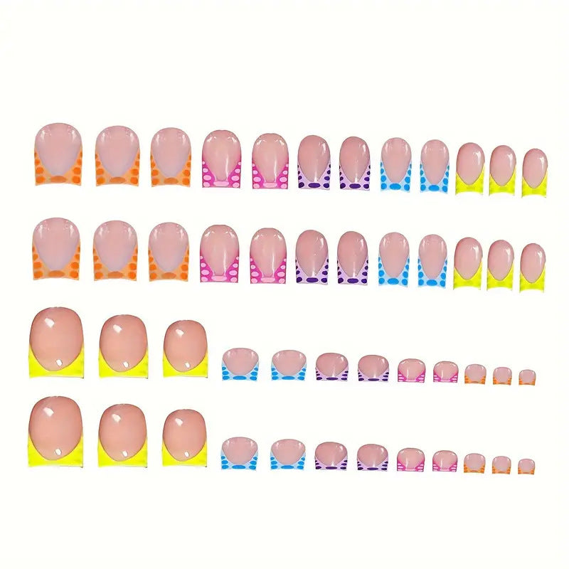 Trendige Dekorative Press-On Nagelkunst Brehn