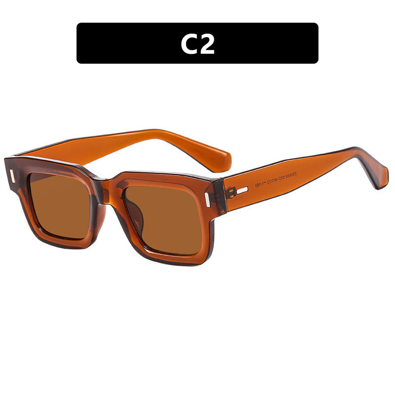 Damen stilvolle quadratische Sonnenbrille mit auffälligem Leoprint Brehn