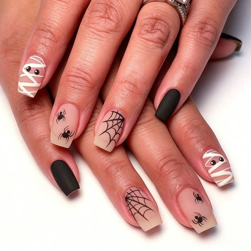 Halloween-Themen Press-On Nail Art Set Brehn