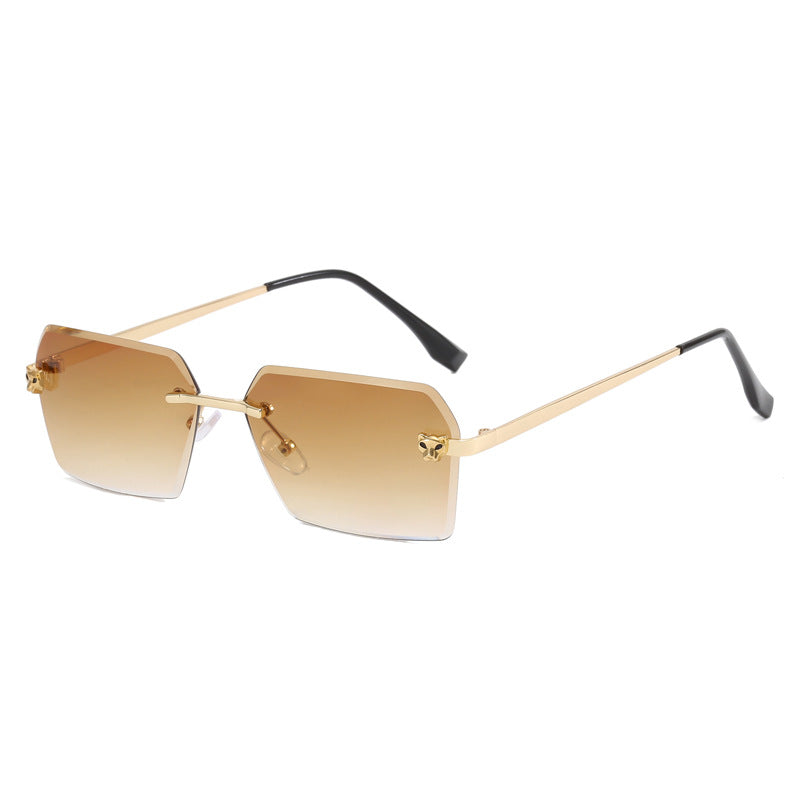 Damen modische quadratische Sonnenbrille mit elegantem Metallrahmen Brehn