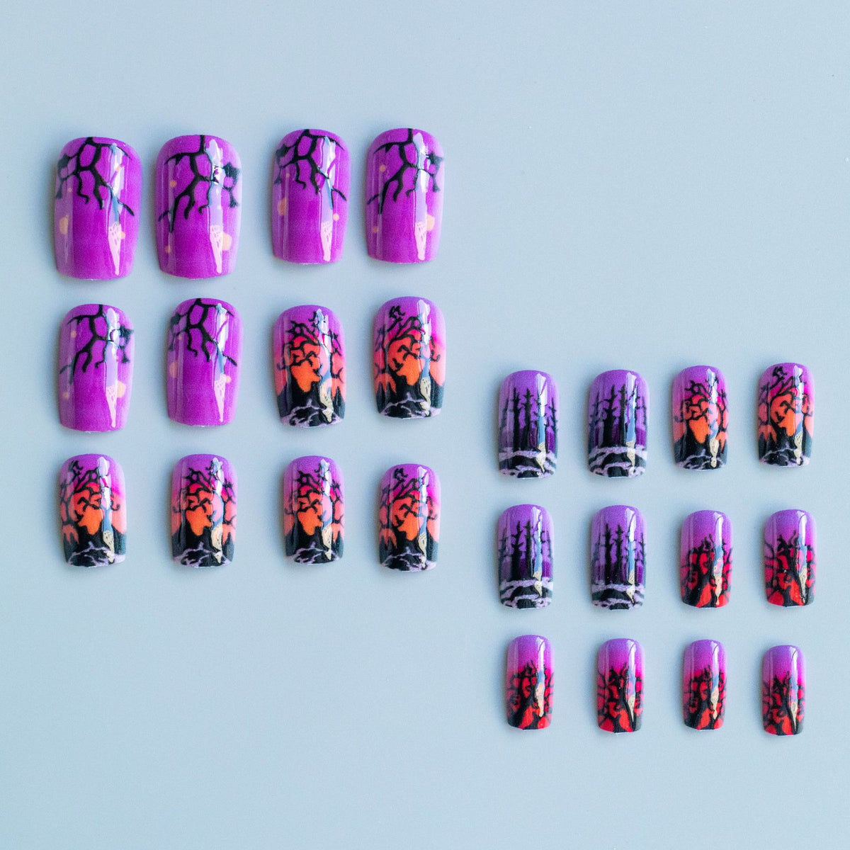 Halloween-Themen Press-On Nagelkunst Brehn