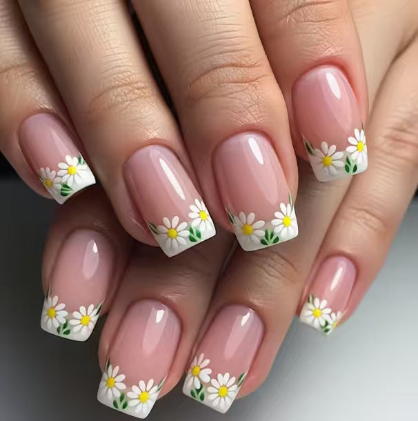 Florale Französische Tipp Nagelverlängerungen Brehn 1789915351