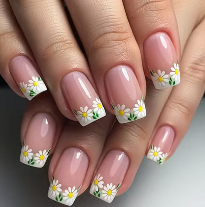 Florale Französische Tipp Nagelverlängerungen Brehn 1789915351