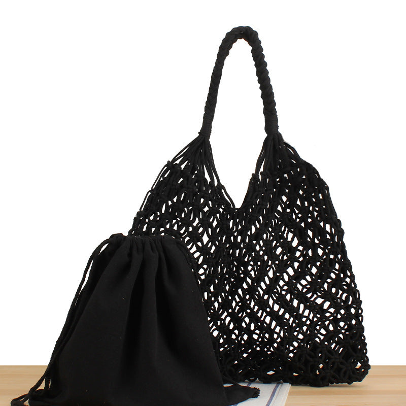 Handtasche Aus Robustem Handgeknüpftem Netzmaterial Brehn