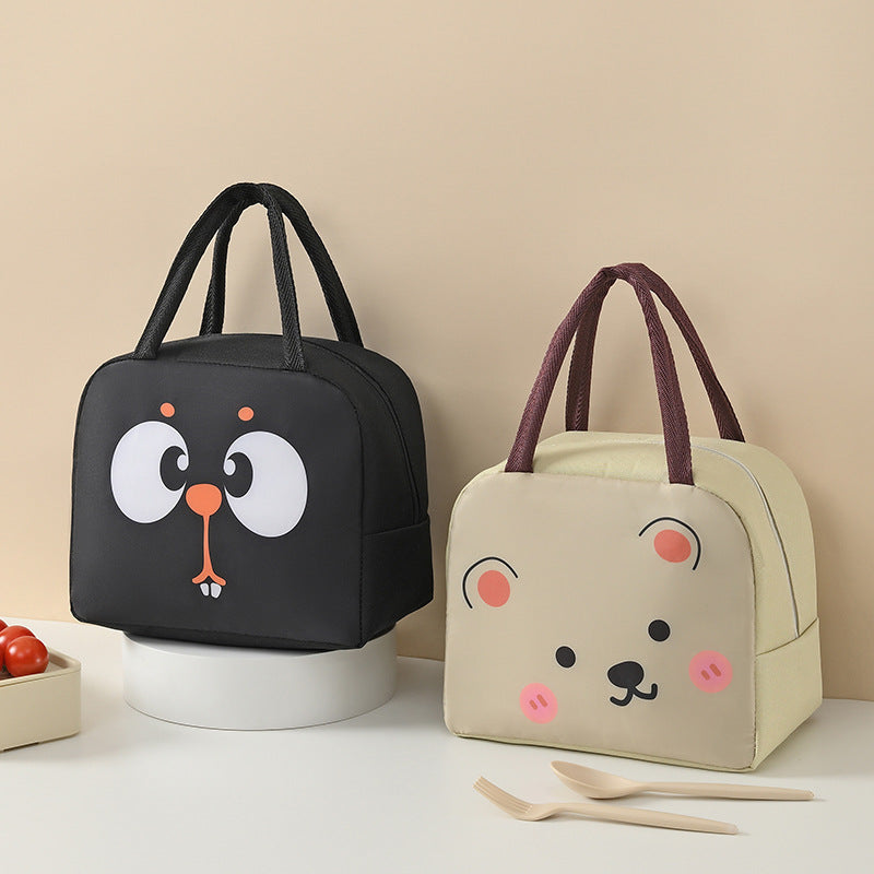 Süße tierische isolierte Lunch-Tasche Brehn