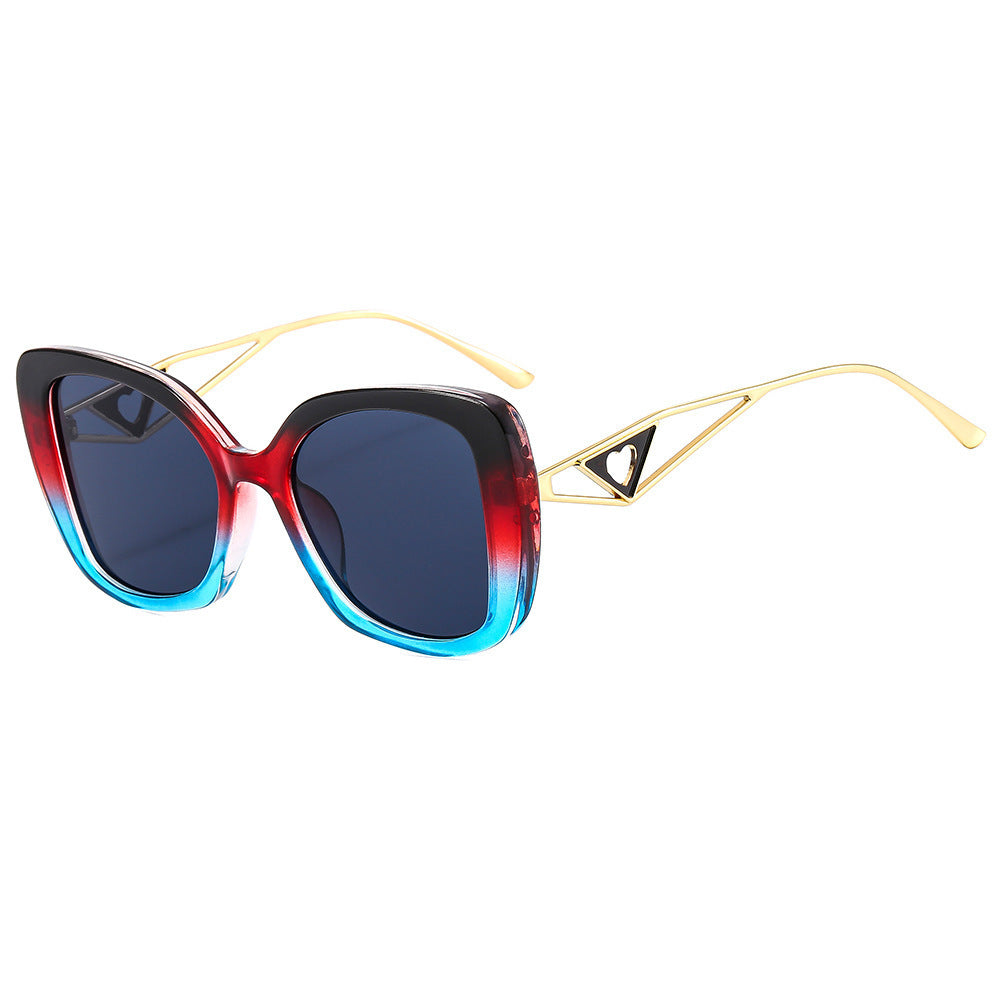 Damen modische Sonnenbrille mit auffälliger quadratischer Rahmenkonstruktion Brehn