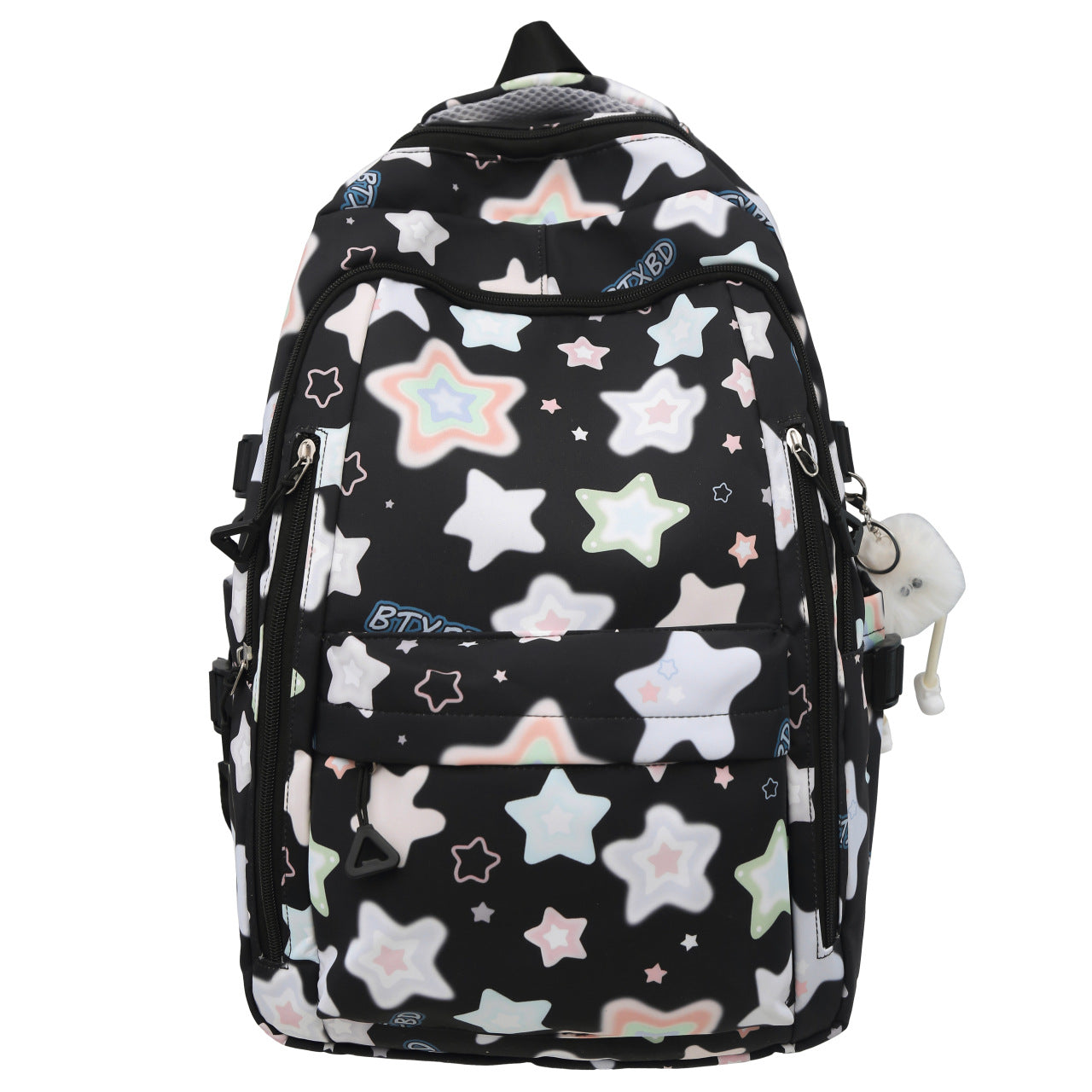 Rucksack mit Buntem Sternenmotiv und Multifunktionalen Fächern Brehn