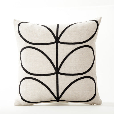 Quadratischer Zierkissenbezug im Retro-Scandi‑Stil mit zentralem Punktmotiv Brehn