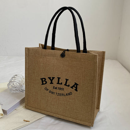 Lässige Jute-Einkaufs-Tasche