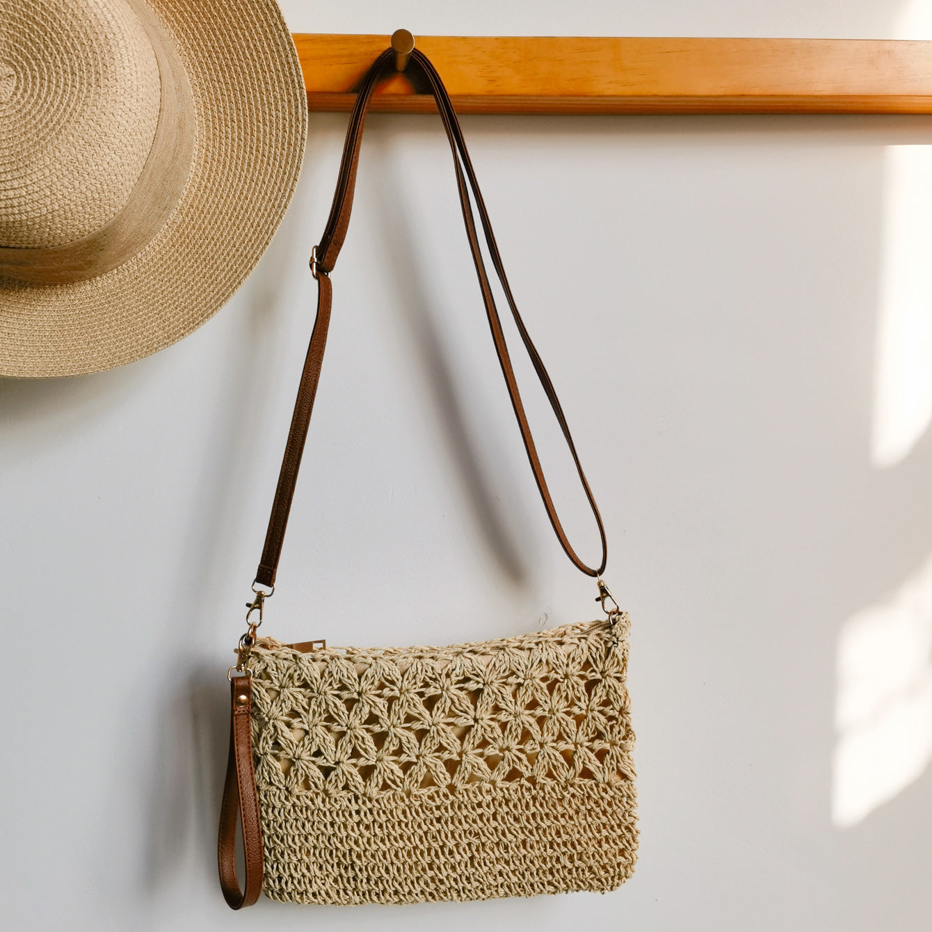 Handgefertigte Makramee Clutch Brehn