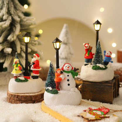 Beleuchtete Weihnachtsfigur mit Weihnachtsbaum Brehn