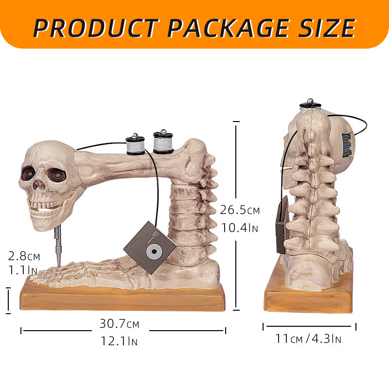 Schädel-Themen Nähmaschinen Skulptur Brehn