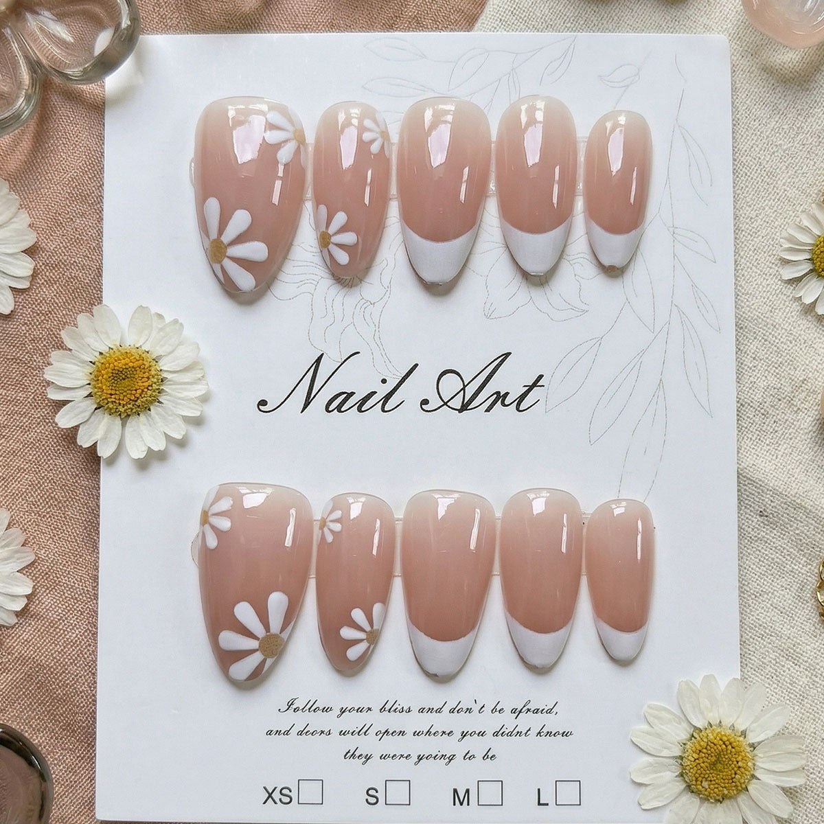Premium Floral Press-On Nail Set