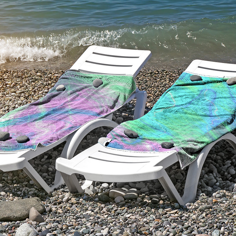Strandtuch aus hautfreundlicher Mikrofaser mit kreativem Mustermix Brehn